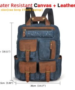 High-Quality-Leather Heavy Duty Photography Camera Backpack